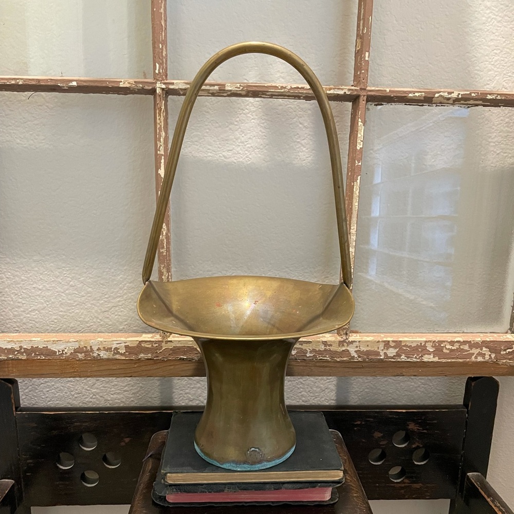 Vintage brass basket